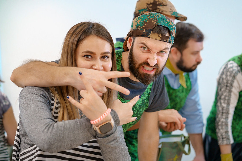 Корпоратив на День строителя в Astana с уличными активностями