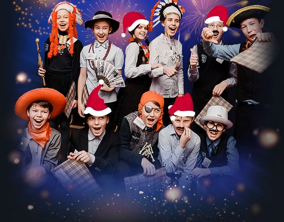 Новый год в школе в Астане.